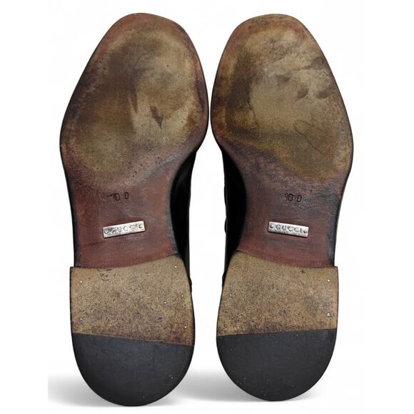 Gucci Horsebit Loafer Mens 10 D Black Leather Slip On Dress Shoes Classic - Picture 15 of 16